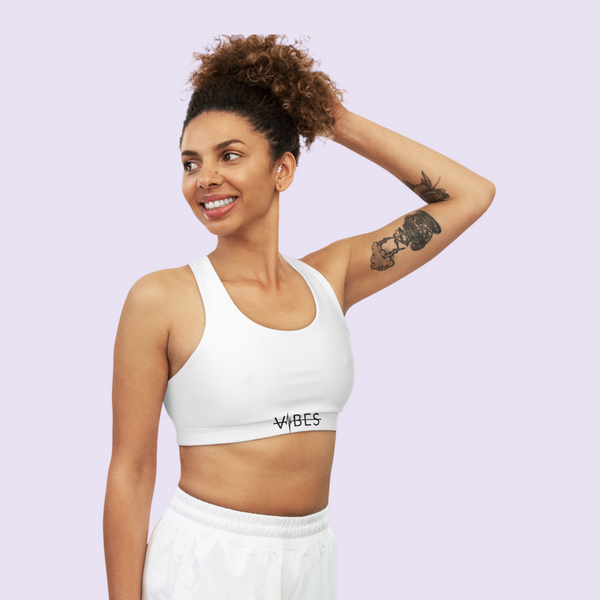 Soft Vibes Light Sports Bra - Waist  - White