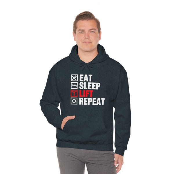 Eat, Sleep, Lift, Repeat Workout Sweat Hoodie